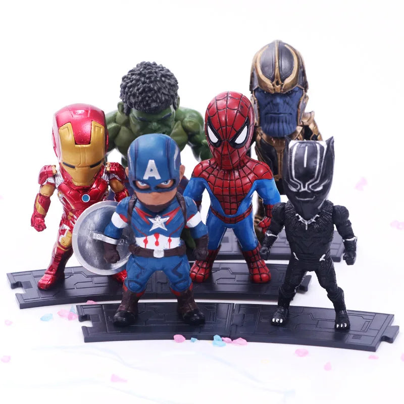 Conjunto Incríveis Bonecos Super Heróis Marvel (6 Pçs)
