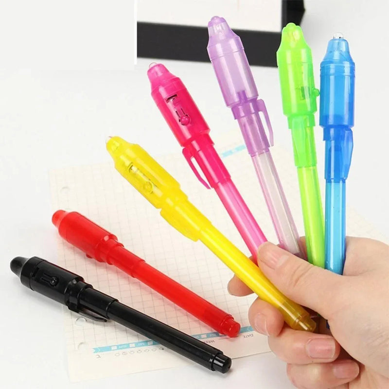 Divertida Caneta Luminosa (4 Pçs)