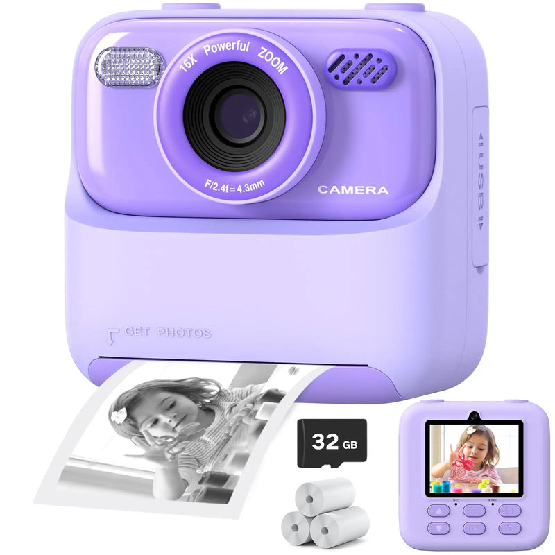 Câmera Digital Mágica 1080p Com Lente Dupla e Impressão (32Gb)