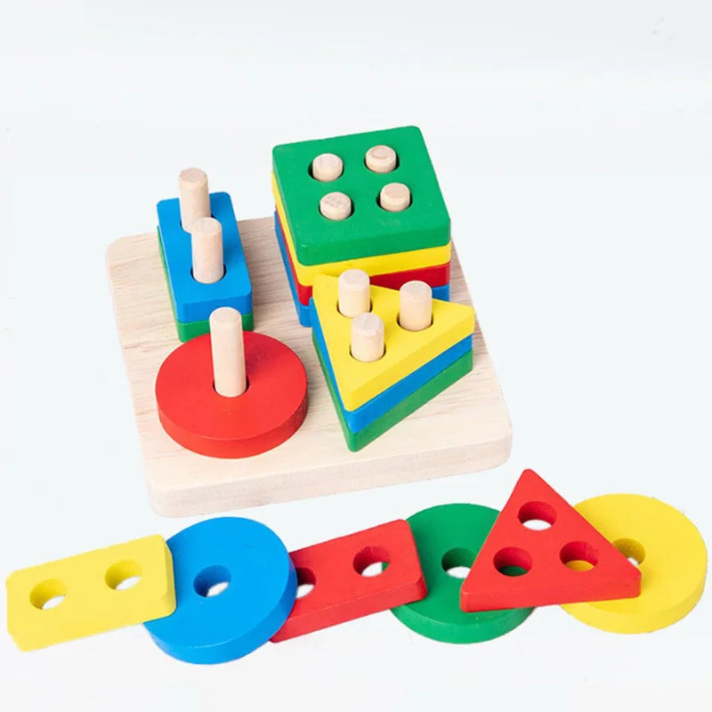 Divertido Brinquedo Blocos De Encaixe Montessori