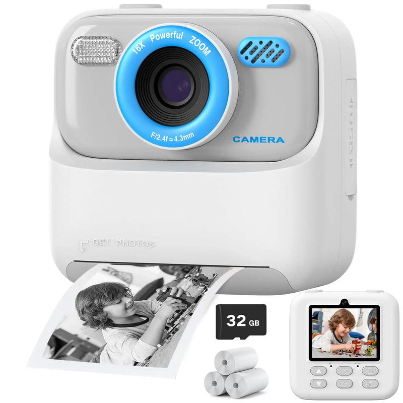 Câmera Digital Mágica 1080p Com Lente Dupla e Impressão (32Gb)
