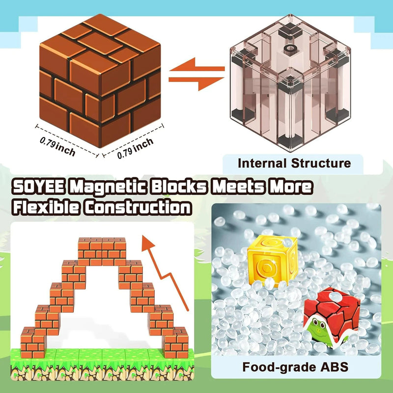 Incrível Brinquedo Magnético De Montagem Montessori (100 Pçs)