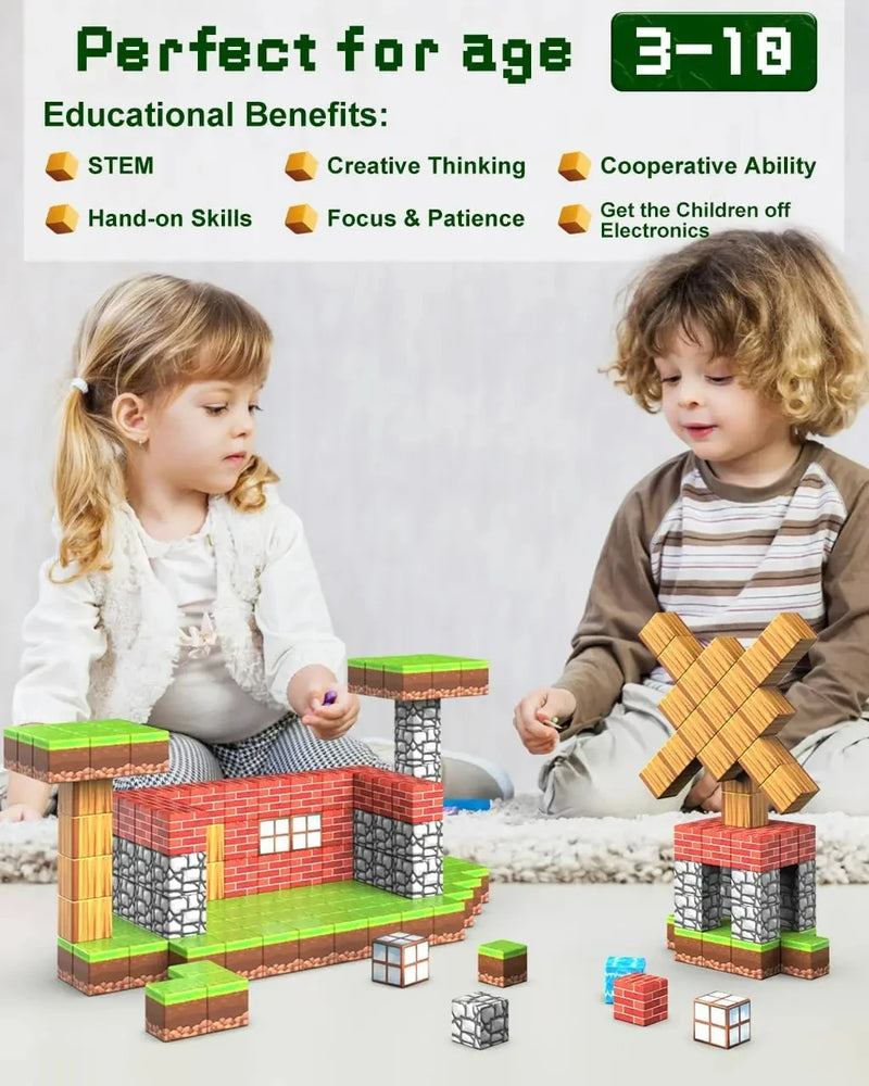 Incrível Brinquedo Magnético De Montagem Montessori (100 Pçs)
