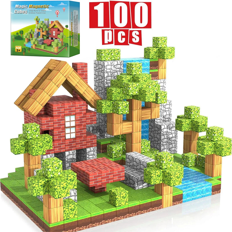 Incrível Brinquedo Magnético De Montagem Montessori (100 Pçs)