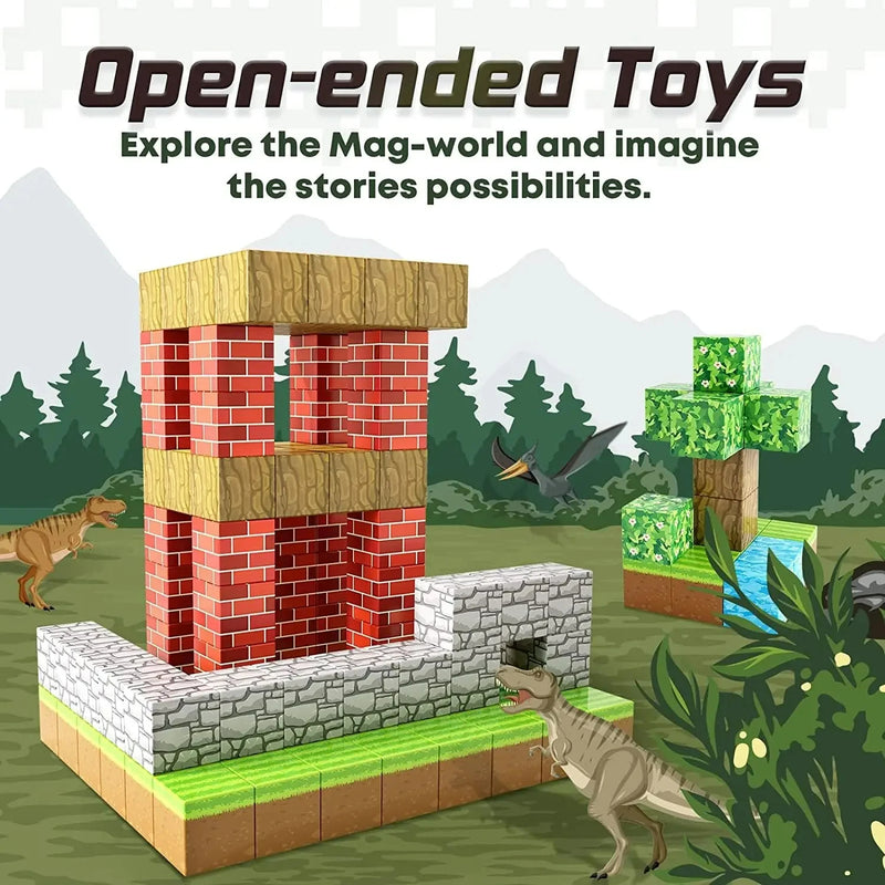 Incrível Brinquedo Magnético De Montagem Montessori (100 Pçs)