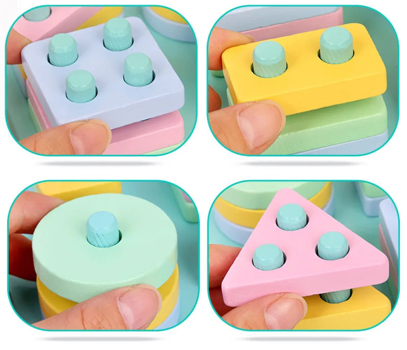 Divertido Brinquedo Blocos De Encaixe Montessori