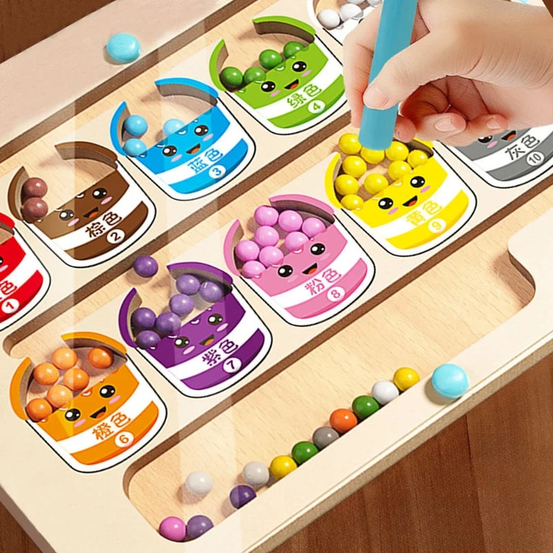 Divertido Labirinto Magnético Classificação De Cores Montessori