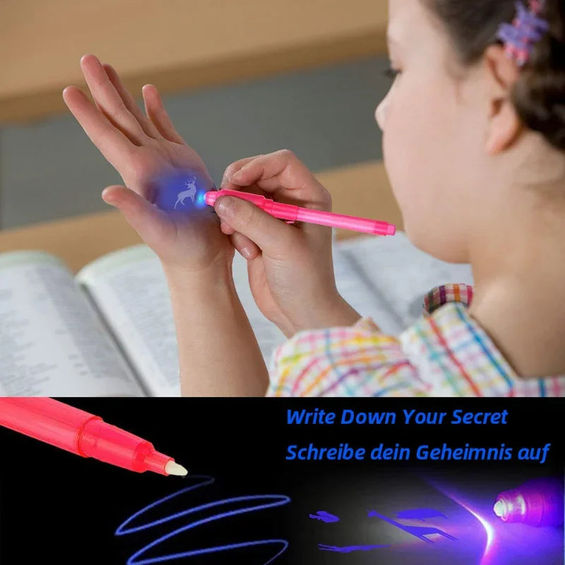 Divertida Caneta Luminosa (4 Pçs)