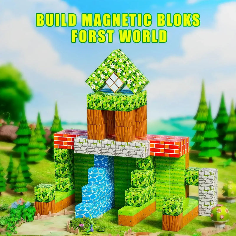 Incrível Brinquedo Magnético De Montagem Montessori (100 Pçs)
