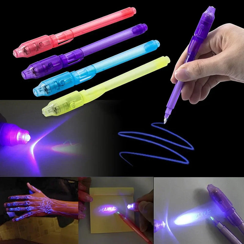 Divertida Caneta Luminosa (4 Pçs)