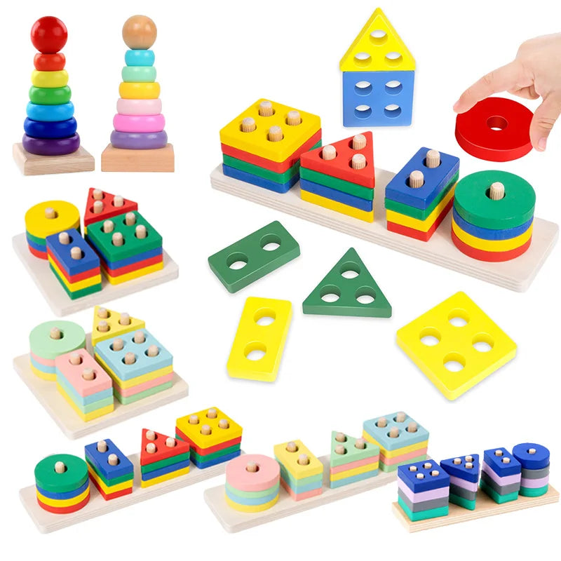 Divertido Brinquedo Blocos De Encaixe Montessori